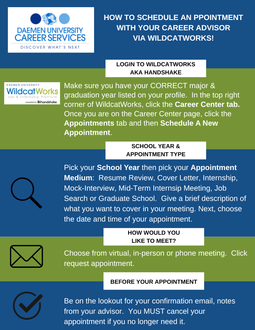 Schedule an Appointment with a Career Advisor Daemen University